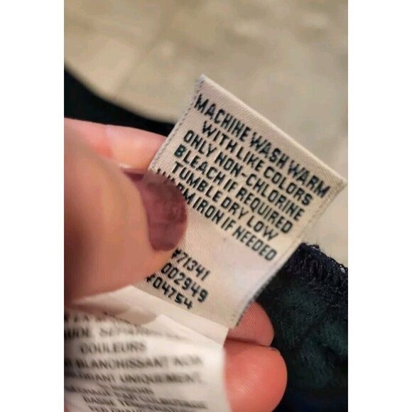 L.L. Bean warm Green & navy flannel Tartan Pajama matching separates. - Picture 10 of 10